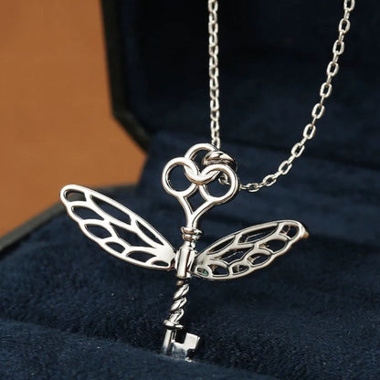 Winged Key Necklace