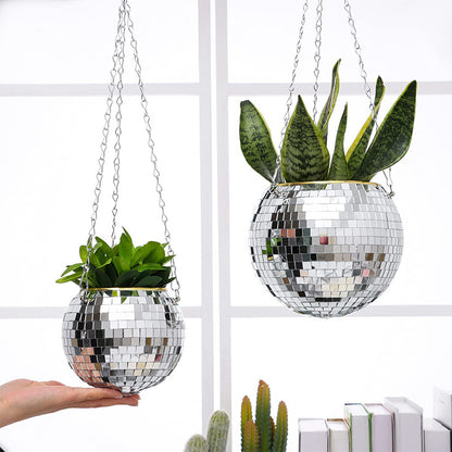 Hanging Disco ball planter